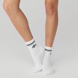 ALO Yoga White and Black Socks
